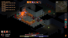 Player uses fireball on packed room in Reaper form