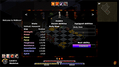 A player inspects their zombie form and its next ability in the forms window